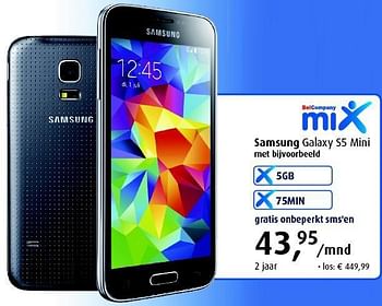 Aanbiedingen Samsung galaxy s5 mini - Samsung - Geldig van 01/09/2014 tot 05/10/2014 bij Belcompany