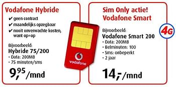 Aanbiedingen Hybride 75-200 - Vodafone - Geldig van 01/09/2014 tot 05/10/2014 bij Belcompany