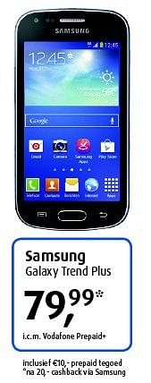 Aanbiedingen Samsung galaxy trend plus - Samsung - Geldig van 01/09/2014 tot 05/10/2014 bij Belcompany