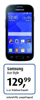 Aanbiedingen Samsung ace style - Samsung - Geldig van 01/09/2014 tot 05/10/2014 bij Belcompany