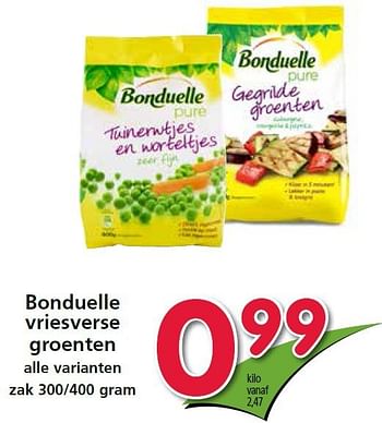 Aanbiedingen Bonduelle vriesverse groenten - Bonduelle - Geldig van 04/09/2014 tot 10/09/2014 bij Attent