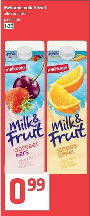 Aanbiedingen Melkunie milk + fruit - Melkunie - Geldig van 04/09/2014 tot 10/09/2014 bij Spar
