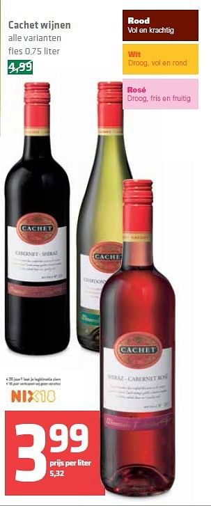 Aanbiedingen Cachet wijnen - Rosé wijnen - Geldig van 04/09/2014 tot 10/09/2014 bij Spar