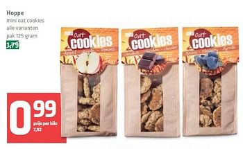 Aanbiedingen Hoppe mini oat cookies alle varianten - Hoppe - Geldig van 04/09/2014 tot 10/09/2014 bij Spar