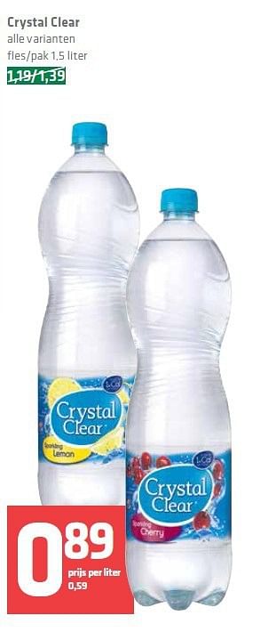 Aanbiedingen Crystal clear - Crystal Clear - Geldig van 04/09/2014 tot 10/09/2014 bij Spar