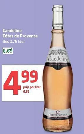 Aanbiedingen Candeline côtes de provence - Rosé wijnen - Geldig van 04/09/2014 tot 10/09/2014 bij Spar