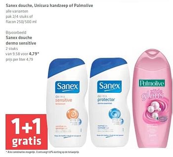 Aanbiedingen Sanex douche dermo sensitive - Sanex - Geldig van 04/09/2014 tot 10/09/2014 bij Spar