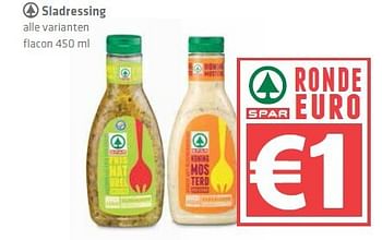 Aanbiedingen Sladressing - Spar - Geldig van 04/09/2014 tot 10/09/2014 bij Spar