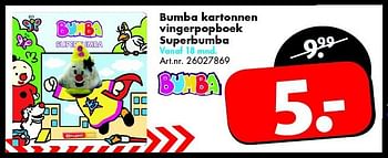 Aanbiedingen Bumba kartonnen vingerpopboek superbumba - Bumba - Geldig van 06/09/2014 tot 21/09/2014 bij Bart Smit
