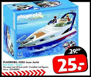 Aanbiedingen Playmobil 5205 luxe jacht - Playmobil - Geldig van 06/09/2014 tot 21/09/2014 bij Bart Smit