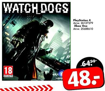 Aanbiedingen Playstation 4 watch dogs - Ubisoft - Geldig van 06/09/2014 tot 21/09/2014 bij Bart Smit