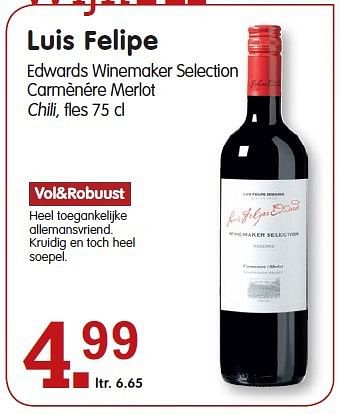 Aanbiedingen Luis felipe - Rode wijnen - Geldig van 07/09/2014 tot 13/09/2014 bij Em-té