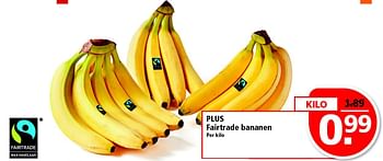 Aanbiedingen Plus fairtrade bananen - Huismerk - Plus - Geldig van 07/09/2014 tot 13/09/2014 bij Plus