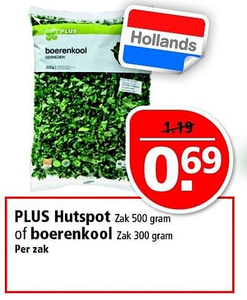 Aanbiedingen Plus hutspot of boerenkool - Huismerk - Plus - Geldig van 07/09/2014 tot 13/09/2014 bij Plus
