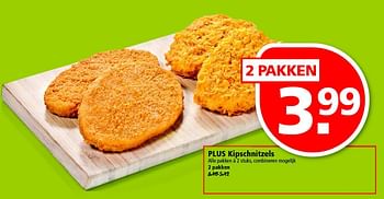 Aanbiedingen Plus kipschnitzels - Huismerk - Plus - Geldig van 07/09/2014 tot 13/09/2014 bij Plus