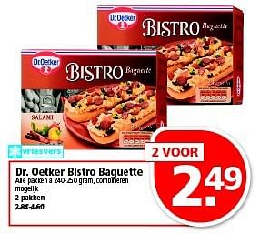 Aanbiedingen Dr. oetker bistro baguette - Dr. Oetker - Geldig van 07/09/2014 tot 13/09/2014 bij Plus