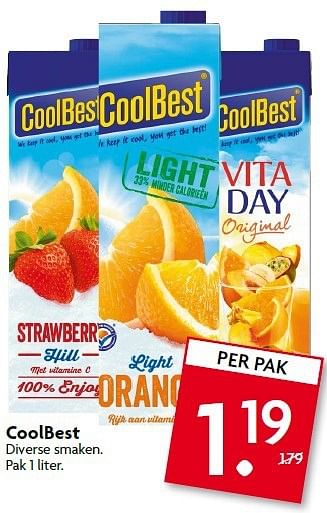 Aanbiedingen Coolbest diverse smaken - Coolbest - Geldig van 07/09/2014 tot 13/09/2014 bij Deka Markt