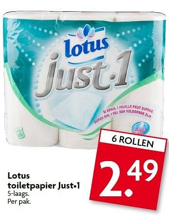 Aanbiedingen Lotus toiletpapier just•1 - Lotus Nalys - Geldig van 07/09/2014 tot 13/09/2014 bij Deka Markt