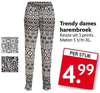 Aanbiedingen Trendy dames harembroek - Huismerk - Deka Markt - Geldig van 07/09/2014 tot 13/09/2014 bij Deka Markt