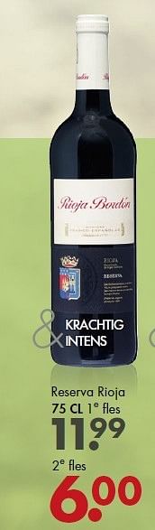 Aanbiedingen Reserva rioja - Rode wijnen - Geldig van 07/09/2014 tot 20/09/2014 bij Mitra