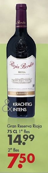 Aanbiedingen Gran reserva rioja - Rode wijnen - Geldig van 07/09/2014 tot 20/09/2014 bij Mitra