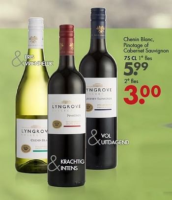 Aanbiedingen Chenin blanc, pinotage of cabernet sauvignon - Rode wijnen - Geldig van 07/09/2014 tot 20/09/2014 bij Mitra