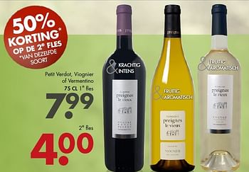 Aanbiedingen Tit verdot, viognier of vermentino - Rode wijnen - Geldig van 07/09/2014 tot 20/09/2014 bij Mitra