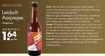 Aanbiedingen Leidsch aaipiejee nederland - Leidsch Bier - Geldig van 07/09/2014 tot 20/09/2014 bij Mitra