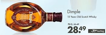 Aanbiedingen 15 years old scotch whisky - Dimple - Geldig van 07/09/2014 tot 20/09/2014 bij Mitra