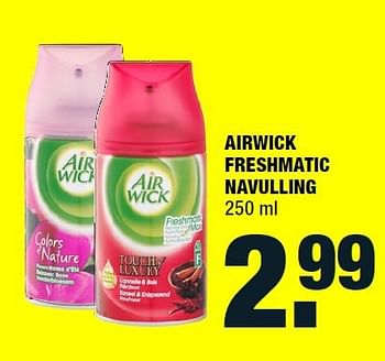 Aanbiedingen Airwick freshmatic navulling - Airwick - Geldig van 08/09/2014 tot 14/09/2014 bij Big Bazar
