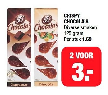 Aanbiedingen Crispy chocola`s - Huismerk - Big Bazar - Geldig van 08/09/2014 tot 14/09/2014 bij Big Bazar