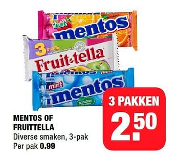Aanbiedingen Mentos of fruittella - Mentos - Geldig van 08/09/2014 tot 14/09/2014 bij Big Bazar