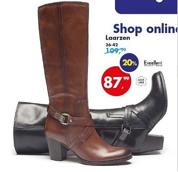 Aanbiedingen Laarzen - Excellent Quality Wear - Geldig van 08/09/2014 tot 14/09/2014 bij Bristol