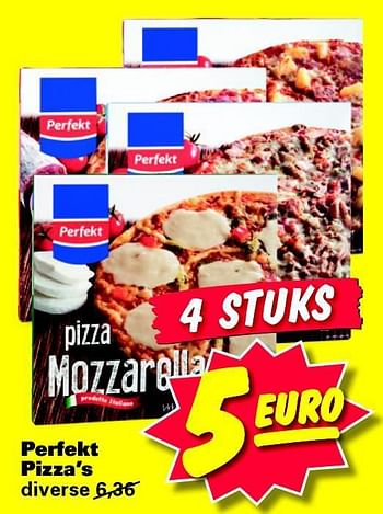 Aanbiedingen Perfekt pizza`s diverse - Perfekt - Geldig van 08/09/2014 tot 14/09/2014 bij Nettorama