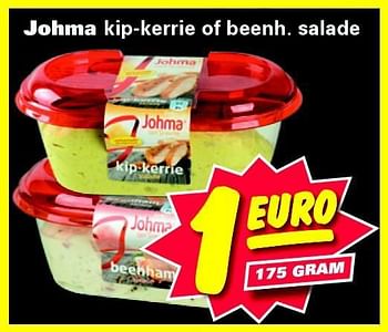 Aanbiedingen Johma kip-kerrie of beenh. salade - Johma - Geldig van 08/09/2014 tot 14/09/2014 bij Nettorama