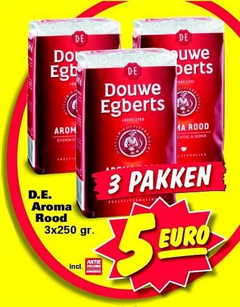 Aanbiedingen D.e. aroma rood - Douwe Egberts - Geldig van 08/09/2014 tot 14/09/2014 bij Nettorama
