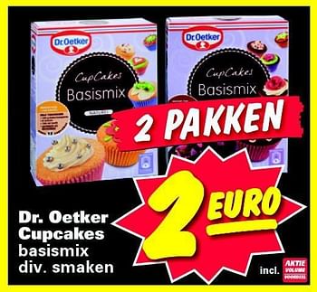 Aanbiedingen Dr. oetker cupcakes basismix - Dr. Oetker - Geldig van 08/09/2014 tot 14/09/2014 bij Nettorama