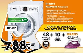 Aanbiedingen Bosch wasmachine was28495nl - Bosch - Geldig van 08/09/2014 tot 14/09/2014 bij Expert