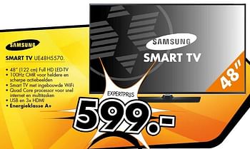 Aanbiedingen Samsung smart tv ue48h5570 - Samsung - Geldig van 08/09/2014 tot 14/09/2014 bij Expert