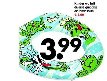 Aanbiedingen Kinder wc bril diverse grappige dierendessins - Huismerk - Wibra - Geldig van 08/09/2014 tot 20/09/2014 bij Wibra