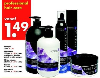 Aanbiedingen Professional hair care - Huismerk - Wibra - Geldig van 08/09/2014 tot 20/09/2014 bij Wibra