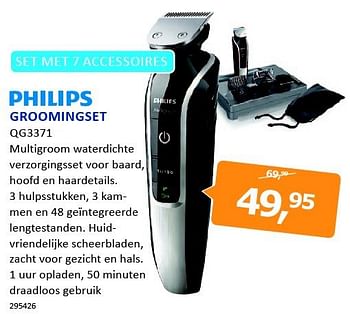Aanbiedingen Philips groomingset qg3371 - Philips - Geldig van 08/09/2014 tot 21/09/2014 bij De Harense Smid