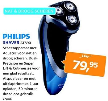 Aanbiedingen Philips shaver at890 - Philips - Geldig van 08/09/2014 tot 21/09/2014 bij De Harense Smid