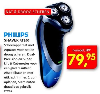 Aanbiedingen Philips shaver at890 - Philips - Geldig van 08/09/2014 tot 21/09/2014 bij It's Electronics