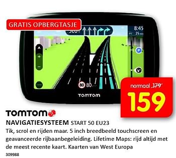 Aanbiedingen Tomtom navigatiesysteem start 50 eu23 - TomTom - Geldig van 08/09/2014 tot 21/09/2014 bij It's Electronics