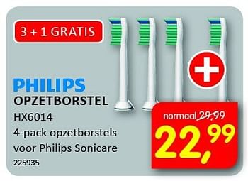Aanbiedingen Philips opzetborstel hx6014 - Philips - Geldig van 08/09/2014 tot 21/09/2014 bij It's Electronics