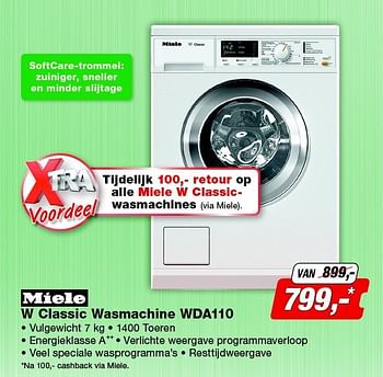 Aanbiedingen Miele w classic wasmachine wda110 - Miele - Geldig van 08/09/2014 tot 21/09/2014 bij ElectronicPartner