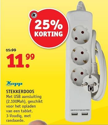 Aanbiedingen Stekkerdoos - Kapp - Geldig van 08/09/2014 tot 21/09/2014 bij Fixet