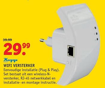 Aanbiedingen Wifi versterker eenvoudige installatie (plug + play) - Kapp - Geldig van 08/09/2014 tot 21/09/2014 bij Fixet