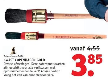 Aanbiedingen Kwast copenhagen gold - Copenhagen Gold - Geldig van 08/09/2014 tot 21/09/2014 bij Fixet